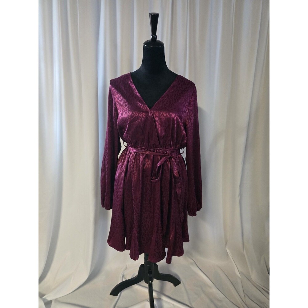 143 Segry By Line Up Burgandy Boutique Womens Dress Size Large